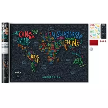 Карта Travel Map Letters World
