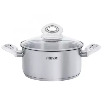 Кастрюля с 2,8 л крышкой Guffman Amore серебристый
