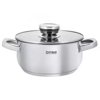 Кастрюля с крышкой 2,4 л Guffman Maestro серебристый