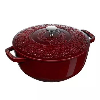 Кокот 24 см Staub Цветочный гранатовый