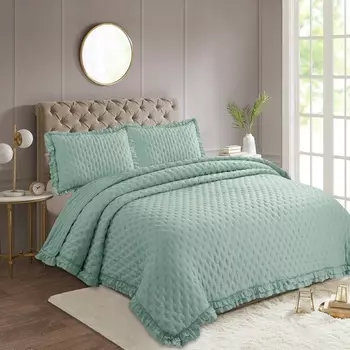 Комплект покрывало и наволочка 230 х 250 см Sofi de Marko Фрау зелёный