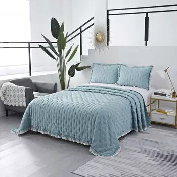 Комплект покрывало и наволочка 160 х 220 см Sofi de Marko Элизабет №7 голубой