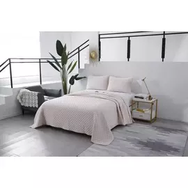 Комплект Покрывало 160х220 , Наволочка 50х70-1штДиана (крем)