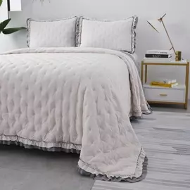 Комплект Покрывало 230х250, Наволочки 50х70-2шт Элизабет №2 крем\стоун