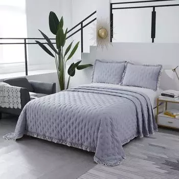 Комплект покрывало и наволочка 230 х 250 см Sofi de Marko Элизабет №6 серый