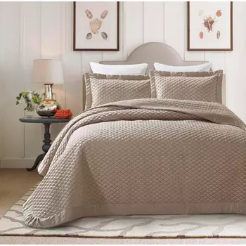 Комплект покрывало + 2 наволочки Sofi de Marko Эллада бежевый