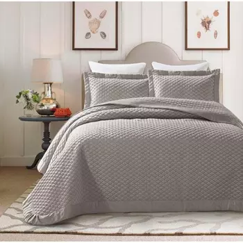 Комплект покрывало + 2 наволочки Sofi de Marko Эллада серый