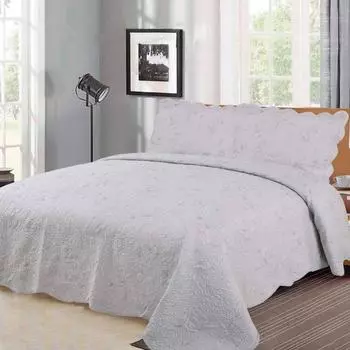 Комплект покрывало и наволочка 160 х 220 см Sofi de Marko Дейзи серый