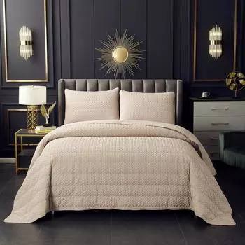 Комплект покрывало и наволочка 160 х 220 см Sofi de Marko Ирма бежевый