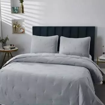 Комплект покрывало и наволочка 160 х 220 см Sofi de Marko Эрика серый