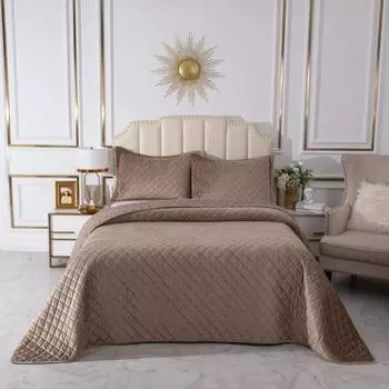 Комплект покрывало и наволочка 160 х 220 см Sofi de Marko Натаниэль бежевый