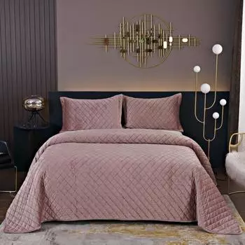 Комплект покрывало и наволочка 160 х 220 см Sofi de Marko Натаниэль чайная роза