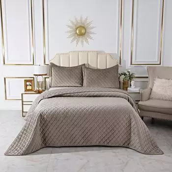 Комплект покрывало и наволочка 160 х 220 см Sofi de Marko Натаниэль серый