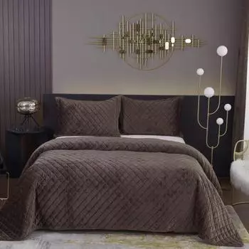 Комплект покрывало и наволочка 160 х 220 см Sofi de Marko Натаниэль шоколад