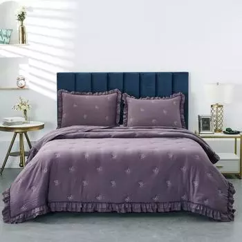 Комплект покрывало и наволочка 160 х 220 см Sofi de Marko Ребека фиолетовый