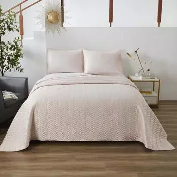 Комплект покрывало и наволочка 160 х 220 см Sofi de Marko Саванна пудра