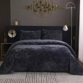 Комплект покрывало и наволочка 160 х 220 см Sofi de Marko Селена антрацит