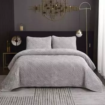 Комплект покрывало и наволочка 160 х 220 см Sofi de Marko Селена серебро