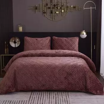 Комплект покрывало и наволочка 160 х 220 см Sofi de Marko Селена терракот