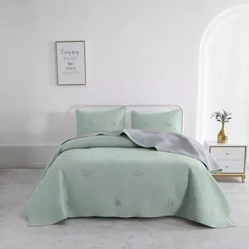 Комплект покрывало и наволочка 160 х 220 см Sofi de Marko Жаклин зелёный