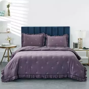 Комплект покрывало и наволочки 220 х 240 см Sofi de Marko Ребека фиолетовый