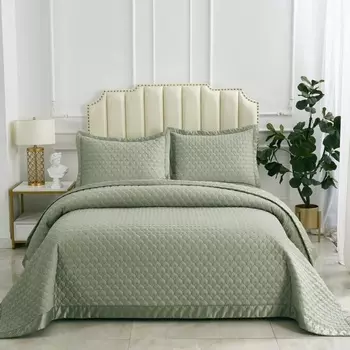 Комплект покрывало и наволочки 220 х 240 см Sofi de Marko Роксалана олива