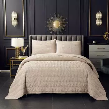 Комплект покрывало и наволочки 230 х 250 см Sofi de Marko Ирма бежевый