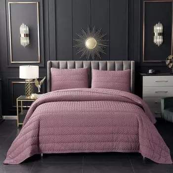 Комплект покрывало и наволочки 230 х 250 см Sofi de Marko Ирма пепельная роза