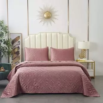 Комплект покрывало и наволочки 230 х 250 см Sofi de Marko Себастьян пепельная роза