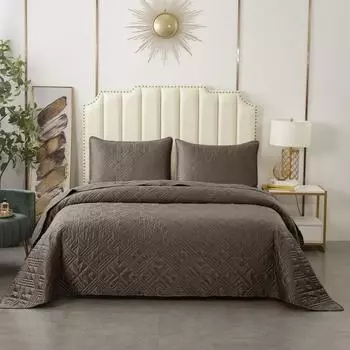 Комплект покрывало и наволочки 230 х 250 см Sofi de Marko Себастьян шоколад