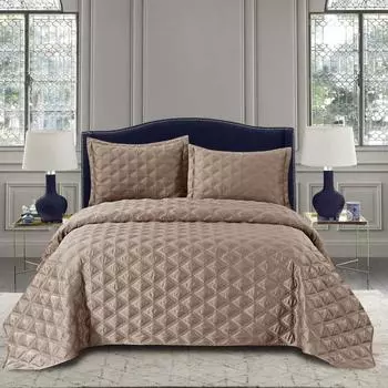 Комплект покрывало и наволочки 230 х 250 см Sofi de Marko Шармель бежевый