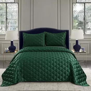 Комплект покрывало и наволочки 230 х 250 см Sofi de Marko Шармель малахит