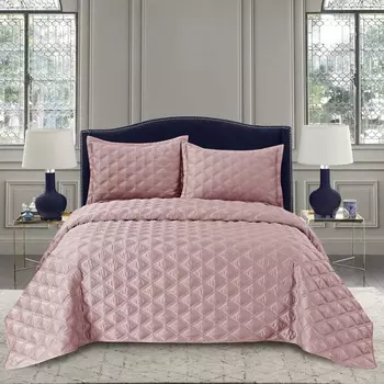 Комплект покрывало и наволочки 230 х 250 см Sofi de Marko Шармель пепельная роза