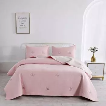 Комплект покрывало и наволочки 230 х 250 см Sofi de Marko Жаклин пепельная роза