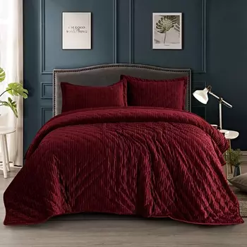 Комплект покрывало и наволочки 240 х 260 см Sofi de Marko Адажио бордо