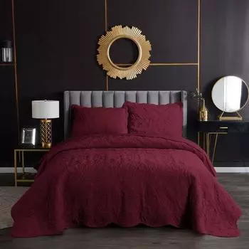 Комплект покрывало и наволочки 240 х 260 см Sofi de Marko Амара бордо