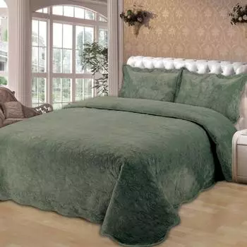 Комплект покрывало и наволочки 240 х 260 см Sofi de Marko Церцея зелёный