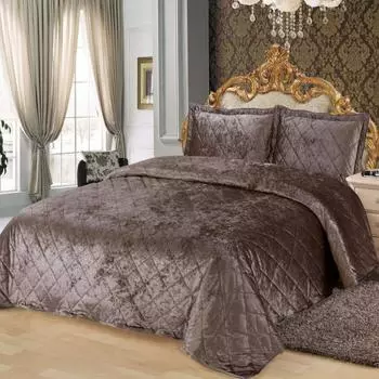 Комплект покрывало и наволочки 240 х 260 см Sofi de Marko Галаксия коричневый