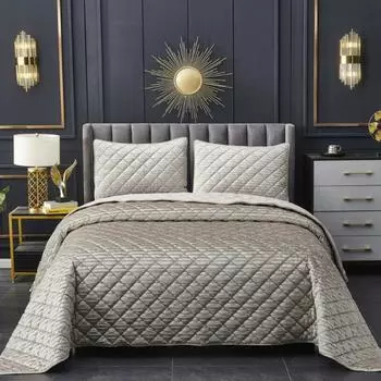 Комплект покрывало и наволочки 240 х 260 см Sofi de Marko Леонтия серый