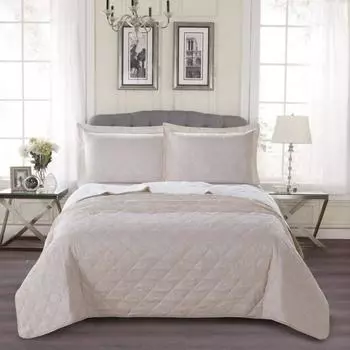 Комплект покрывало и наволочки 240 х 260 см Sofi de Marko Лукерия молоко