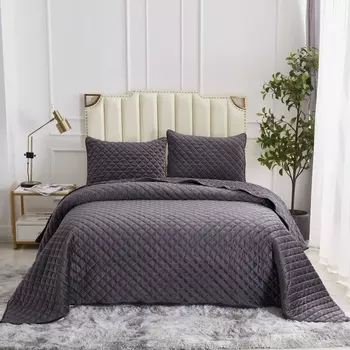 Комплект покрывало и наволочки 240 х 260 см Sofi de Marko Мартин антрацит