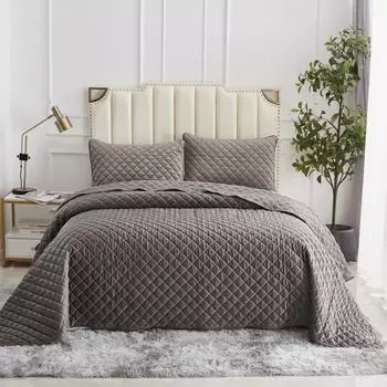 Комплект покрывало и наволочки 240 х 260 см Sofi de Marko Мартин кофе