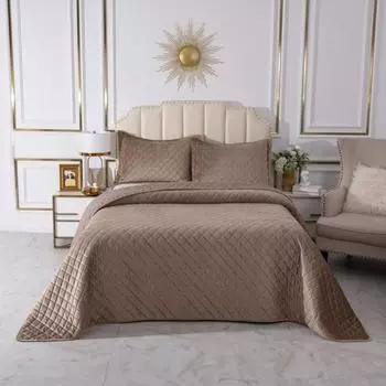 Комплект покрывало и наволочки 240 х 260 см Sofi de Marko Натаниэль бежевый