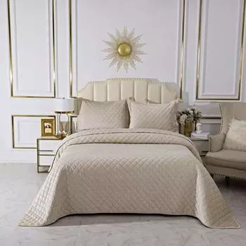 Комплект покрывало и наволочки 240 х 260 см Sofi de Marko Натаниэль кремовый