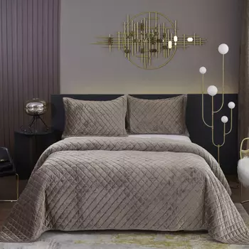 Комплект покрывало и наволочки 240 х 260 см Sofi de Marko Натаниэль серый