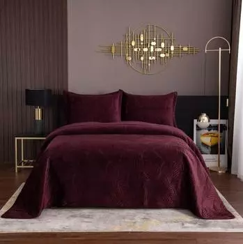 Комплект покрывало и наволочки 240 х 260 см Sofi de Marko Ноэль бордо