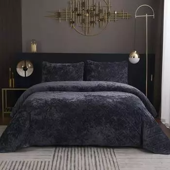 Комплект покрывало и наволочки 240 х 260 см Sofi de Marko Селена антрацит