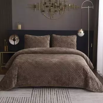 Комплект покрывало и наволочки 240 х 260 см Sofi de Marko Селена капучино