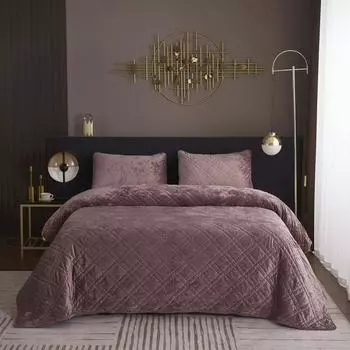 Комплект покрывало и наволочки 240 х 260 см Sofi de Marko Селена пепельная роза