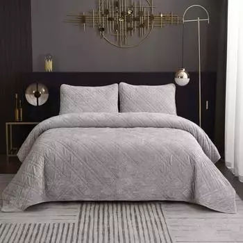 Комплект покрывало и наволочки 240 х 260 см Sofi de Marko Селена серебро